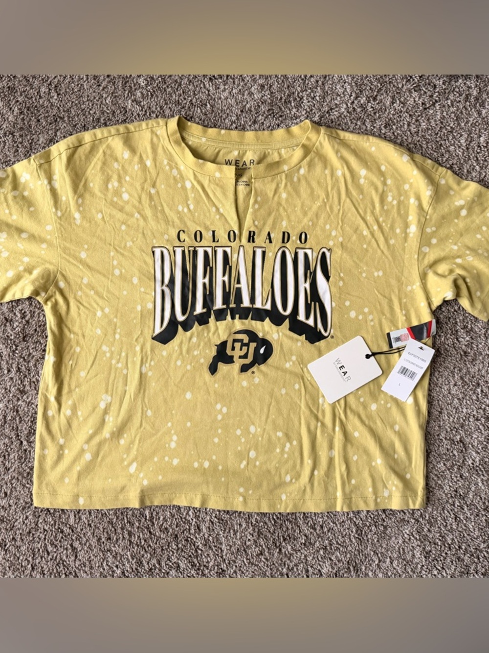 Fanatics Yellow Colorado Buffaloes Short Sleeve Graphic Tee